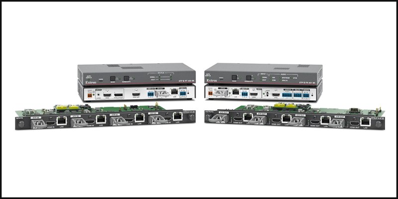 Extron XTP II 8K Fiber Series transmitters, receivers and I/O boards for the XTP II CrossPoint matrix